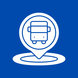 Line Outline Of Bus Stop Icon